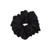 Plain Chiffon Elasticated Scrunchie Hair Bobble Bun Under Hijab Volumiser (Black)
