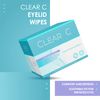 Clear C Eye Lids Pre Moistened Cleaning Wipes for Dry Eyes, Red Eye Irritation - Rinse Free Eye Cleansing Wipes - 30 Count, Pack of 1 Individually Wrapped Travel Wipes