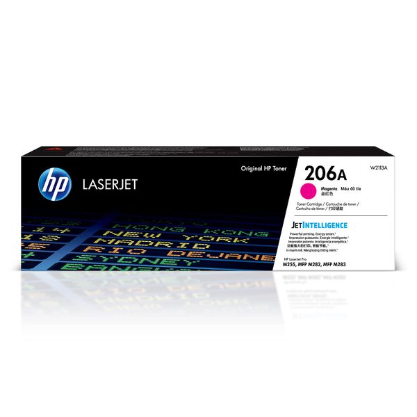 HP 206A Magenta Toner Cartridge | Works with HP Color LaserJet Pro M255, HP Color LaserJet Pro MFP M282, M283 Series | W2113A