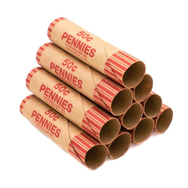 Pre-Formed Penny Coin Wrappers (Bundle of 100)