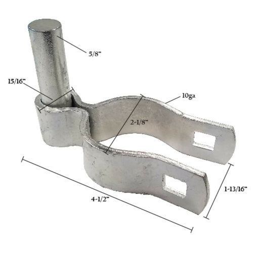 Chain Link Gate Hinge 1-3/4" Gate Post Hinge Zinc Plated 5/8" Pin