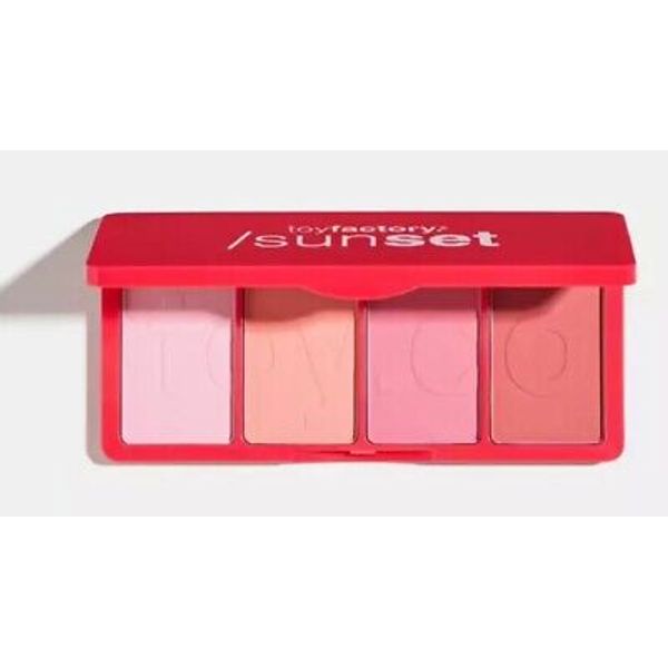 Toy factory Sunset 4 High-Payoff Shades Powder Blush Palette + Built In Mirror