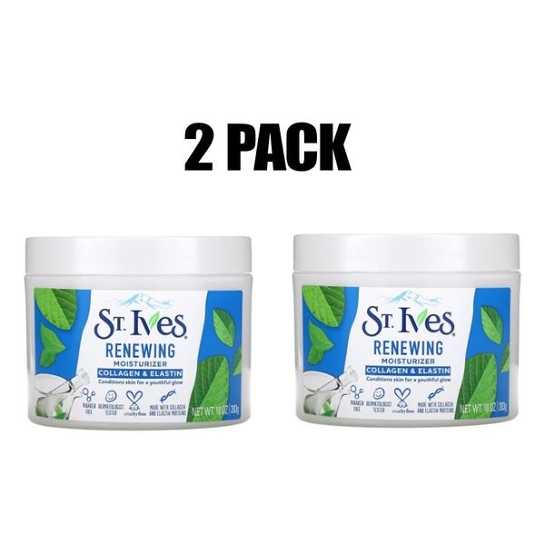 St. Ives, Renewing Collagen & Elastin Moisturizer, 2 PACK, 10 oz (283 g) each