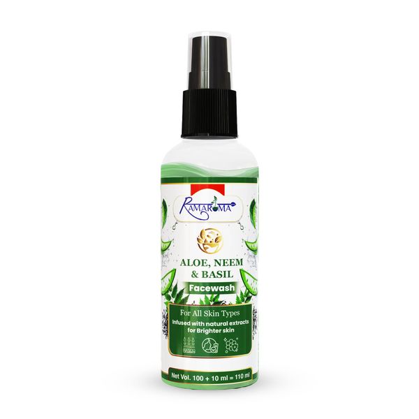 Ramaroma Aloe, Neem & Basil Face Wash 100ml+10 ml