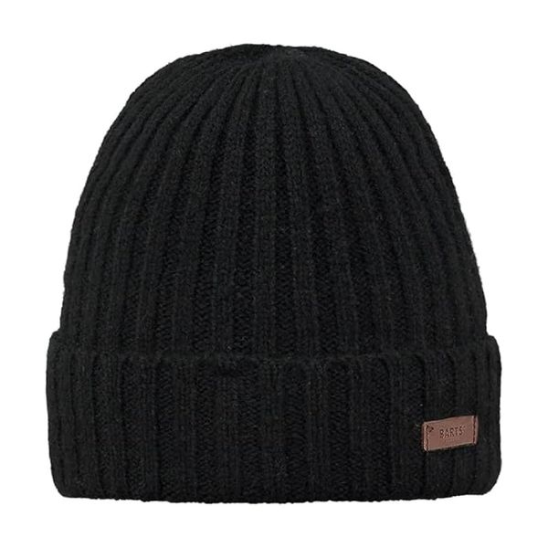 Barts Haakon Turnup Beanie Man - Black - One Size