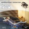 Wall Mount Fan with Remote/App Control, 16" Quiet Wall Mounted Fan with Light, 3