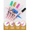 EBANKU Water-Based Acrylic Ink Nail Art Pens Set, 6 Colors 0.7mm Nail Polish Pens Quick Drying Nail Art Acrylic Color Pen Dotting Pen