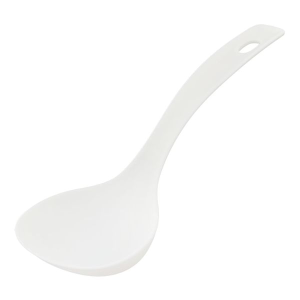 Uxcell su-pure-doru Spoon Home Kitchen Plastic Flatware Congee White 19.5 cm Long