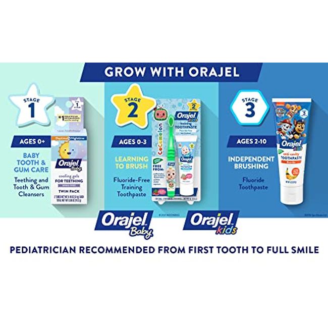 Orajel Kids Paw Patrol Fluoride-free Training Toothpaste - Fruity