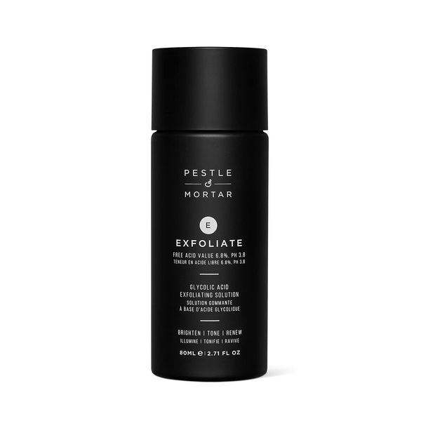 Pestle & Mortar Exfoliate 6.8% Glycolic Acid Facial Toner, with Witch Hazel & Alcohol Free Formulation, Minimizes Pores, Oil Control, For Combination, Oily & Acne Prone Skin, 80ml