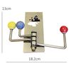 ASPECT Over The Door Hooks Hanger with 3 Ceramic Rotating Hooks (Multi Colour Balls)
