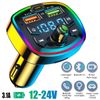 Bluetooth5.0 FM Transmitter Car Adapter PD18W+2 USB Charger Adapter LED & U Disk