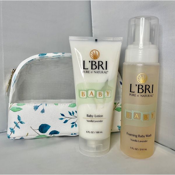 L'BRI Bundle of Joy BABY LOTION & FOAMING WASH Vanilla Lavender Aloe Vera SET