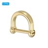PATIKIL D-Ring Shackles, 3Pcs 1/2 Inch Inside Width Solid Pure Brass U Shape Small Shackles for DIY Leather Craft Replacement