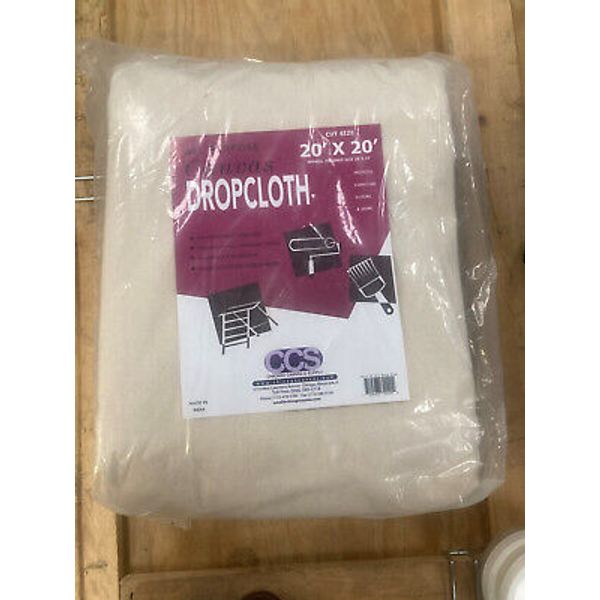 CCS Canvas Dropcloth, 20x20 Ft, New!