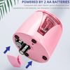 Eagle Portable Automatic Pencil Sharpener, Battery Powere,Suitable for Kids, Home, School and Office use (pink)