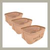 Jute Storage Baskets - Small and Large Rectangular Woven Baskets - Open Rustic Storage Solutions for the Home - Kitchen, Utility & Garden Shed Storage (3 Pack)