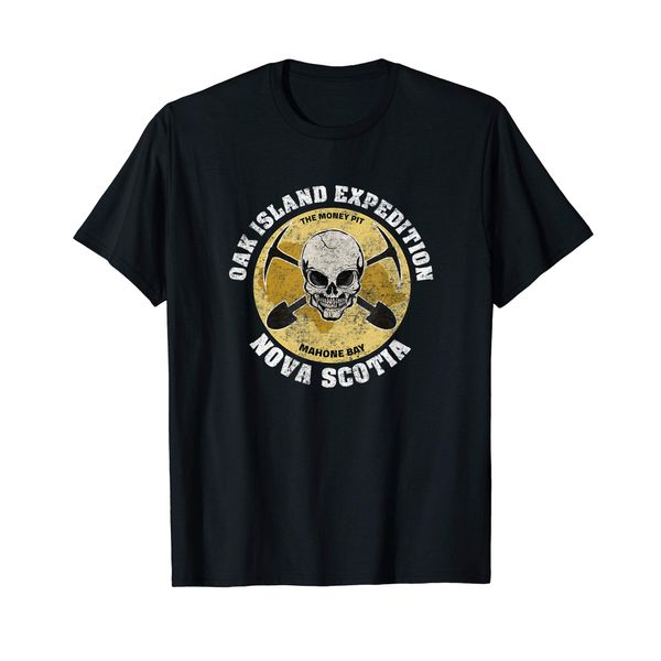 Oak Island Expedition Retro Templar Knight Skull Gift T-Shirt