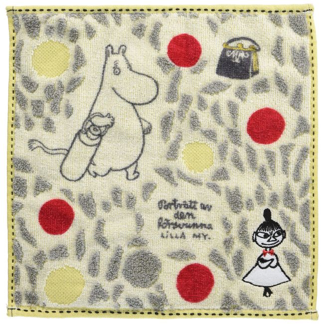 Marushin 1405022000 Moomin Hand Towel, 9.8 x 9.8 inches (25 x 25 cm), Color Circle, 100% Cotton, Mother's Day, Birthday Gift, Gift