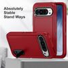 Google Pixel 9 Case with Kickstand - 3-Layer Military Grade Protective Case for Pixel 9/9 Pro (Red+Black)