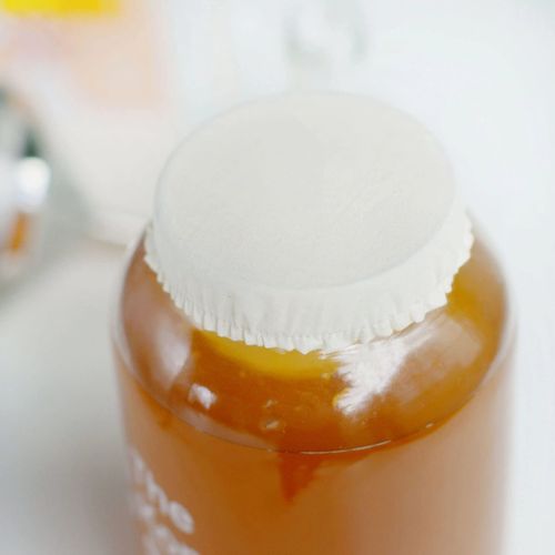The Kombucha Shop - Cream Cover for Kombucha Wide Mouth Brew Jars - Fitted and Breathable Lid