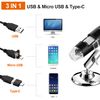USB Digital Microscope, Bysameyee Handheld 40X-1000X Magnification Endoscope, 8 LED Mini Video Camera for Windows 7/8/10 Mac Linux Android (with OTG)