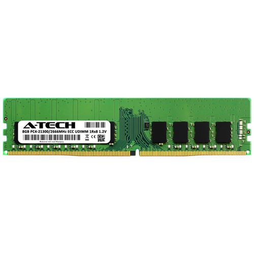 A-Tech 8GB RAM for Dell Precision Workstation 3640 Tower | DDR4 2666MHz PC4-21300 ECC Unbuffered UDIMM 1Rx8 Server Memory Module (Replacement for SNPD715XC/8G, AA335287, AA358200, D715X, 0D715X)