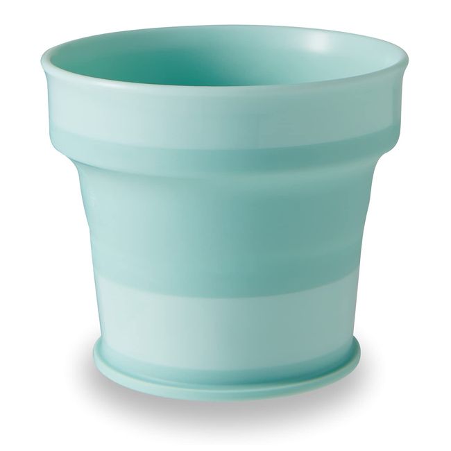 Isetou UGAI Cup (Gargle Cup) Portable with Case, Mint Green Cup/(When Stretched) Φ7 x 6, (Folded) Φ 7 x 2.5, Case/8 x 7.7 x 3