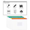 20Pcs A5 Plastic Wallets Transparent File Bags Zip File Bag(White Zip)
