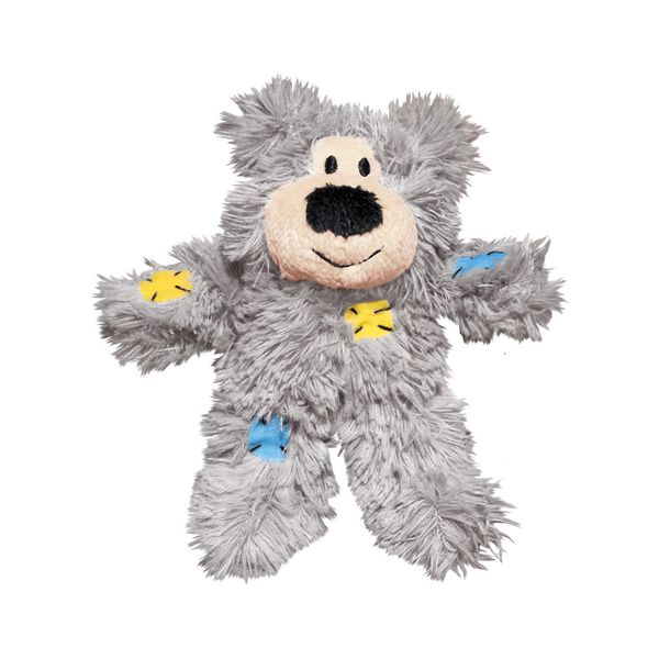 KONG Softies Patchwork Bear Cat Toy (Assorted Designs)