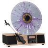 Fuse Wrap Vertical Vinyl Record Player Radio, Bluetooth, Alarm Clock - Bamboo