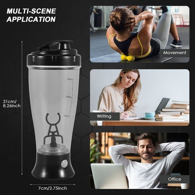 300ML Automatic Self Stirring Protein Shaker Bottle Portable Movement  Mixing Water Bottle Sports Shaker for Gym