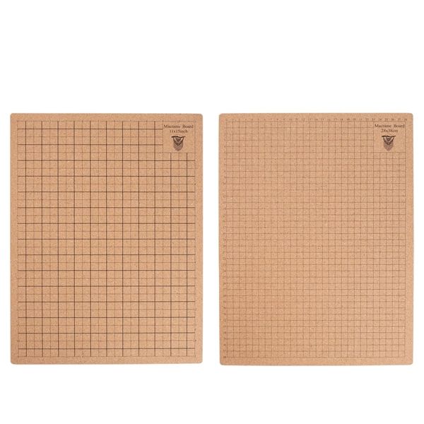 Macrame Board Double-Sided Grids Large Cork Board for Bracelet Project with Instructions (12x16 inch)