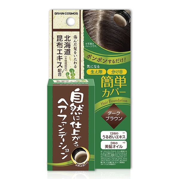 Natural finish hair foundation dark brown