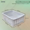 Arpan Small White Wicker Gift Hamper Storage Basket with White Cloth Lining