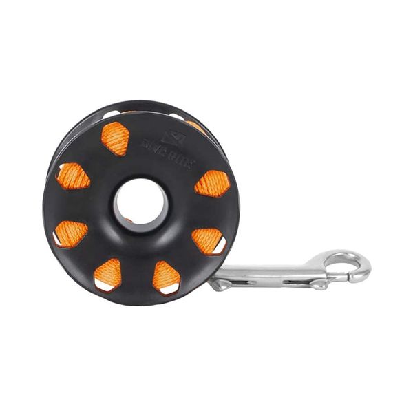 Dive Rite Finger Reel with Brass Clip Wreck Scuba Diving Tech Spool 60' - Orange (Model: RE4)