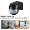 UKEW Outdoor Motion Sensor - 180° Detection Wall-Mount Security Sensor - 12M Range Motion Controller IP44 Waterproof - 800W Load Adjustable Timer (10 Sec - 15 Min) - Black