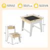 Kids Table and Chairs Set Activity Table Play Table With Double-sized Table Top