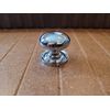 RKI CK-3217 Solid Brass Cabinet Knob SmallRound w/ Back Plate Polished Chrome