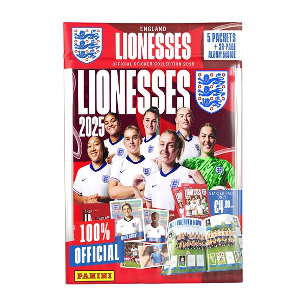 England Lionesses Official Sticker Collection 2025 - Starter Pack