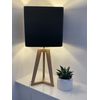 Black Velvet Brushed Silver Rounded Square Lampshade