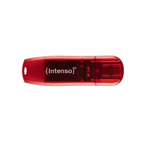 Intenso Rainbow Line 128 GB - Flash Drive - USB 2.0, red