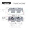 CashBeat Brass Bass String Retainer, Silver String Tree with Mounting Screws (for Electric/Precision Bass)
