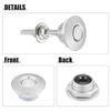 X AUTOHAUX Silver Tone Bumper Lock Latch Hood Lock Push Button Bonnet - 2 Pcs