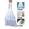 100 PCS Drawstring Trash Bags 10L White Plastic Biodegradable Garbage Bags with String Handle (17.7" x 19.7")