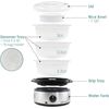 Electric Food Vegetable Steamer w/ BPA-Free 3 Tier Stackable Nested Basket Trays