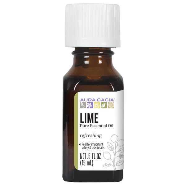 Aura Cacia Lime Essential Oil | GC/MS Tested for Purity | 15ml (0.5 fl. oz.)