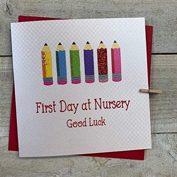 First Day at Nursery Good Luck, Handmade card - Code PD110-N