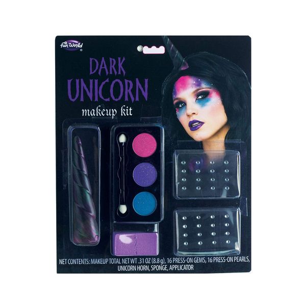 Fun World Dark Unicorn Make-Up Kit, Standard