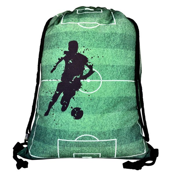 HECKBO kids football soccer gym drawstring bag - 40x32cm - 12.6" x 15.8" - string bag - kindergarten daycare crèche school football - children kids girl boy backpack, sports bag, fabric bag